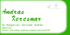 andras kercsmar business card